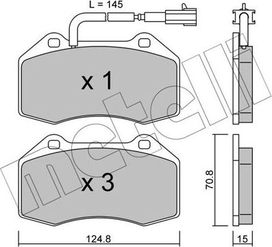 Тормозные колодки Metelli. Артикул 22-0651-1