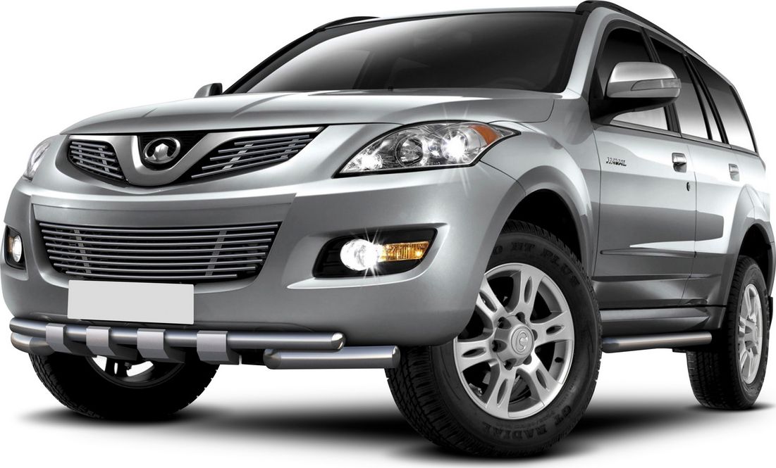 Защита Rival переднего бампера d76+d57 с профильной защитой картера для Great Wall Hover H5 2011-2016. Артикул R.2008.001