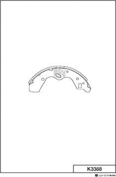 Тормозные колодки MK Kashiyama задние для Mazda 121 II 1990-1996. Артикул K3388