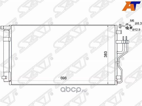 РАДИАТОР КОНДИЦИОНЕРА HYUNDAI IX35KIA SPORTAGE 10 (SAT). Артикул STHY143940