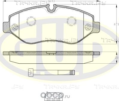 Тормозные колодки G.U.D.. Артикул GBP124500