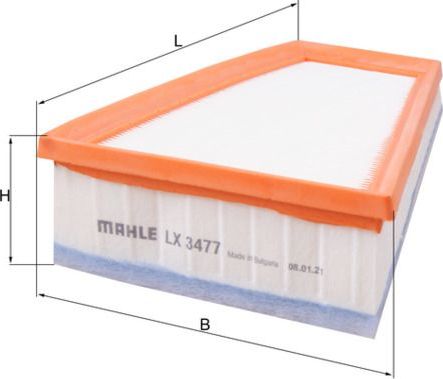 Воздушный фильтр Mahle-Knecht. Артикул LX 3477