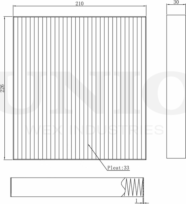 Фильтр салона (Unio). Артикул FLT-40043