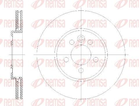 Тормозной диск Remsa передний для Rover 75 I 1999-2005. Артикул 6614.10