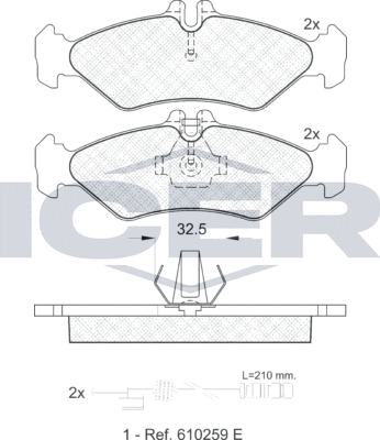 Тормозные колодки Icer. Артикул 141102