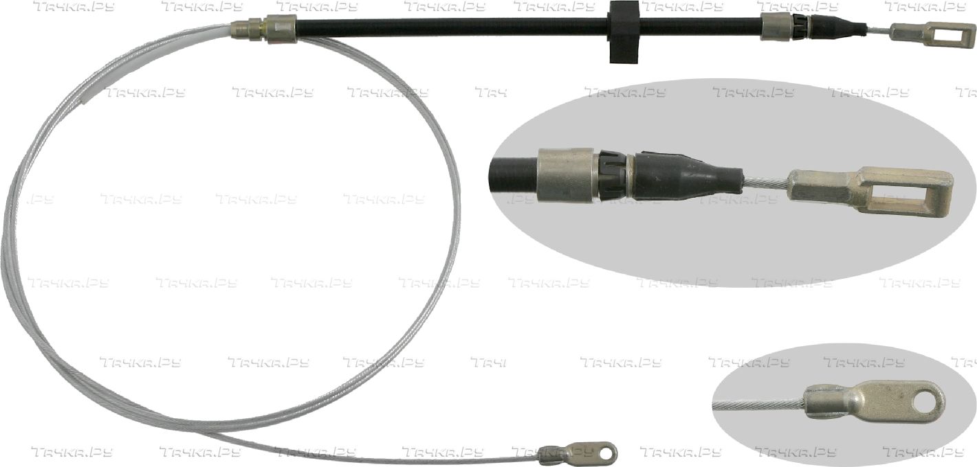Трос ручника (тросик ручного тормоза) Febi Bilstein. Артикул 27974