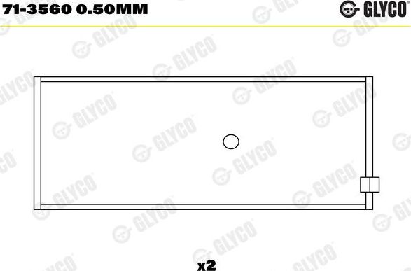 Вкладыши шатунные Glyco. Артикул 71-3560 0.50mm