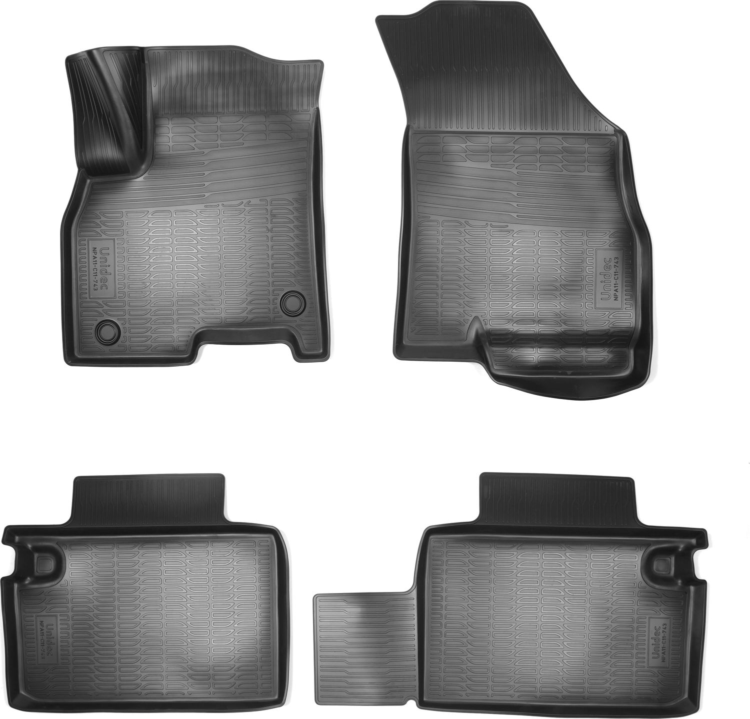 Коврики 3D Норпласт для салона (1,2 ряд) Chery Tiggo 8 2018-2026. Артикул NPA11-C11-743-1