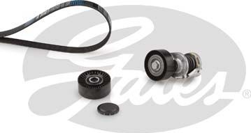 Приводной ремень поликлиновой с роликами (комплект) Gates Micro-V® Kit UNIQUE FIT. Артикул K016PK1550XS