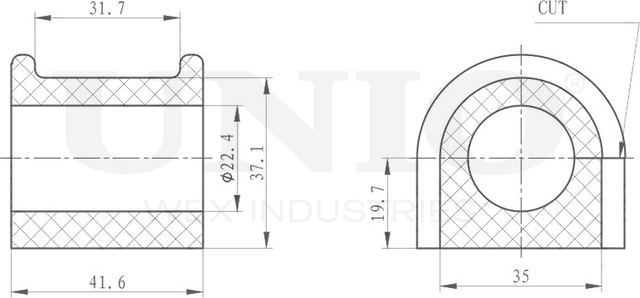 Втулка стабилизатора (Unio). Артикул RMP-10123