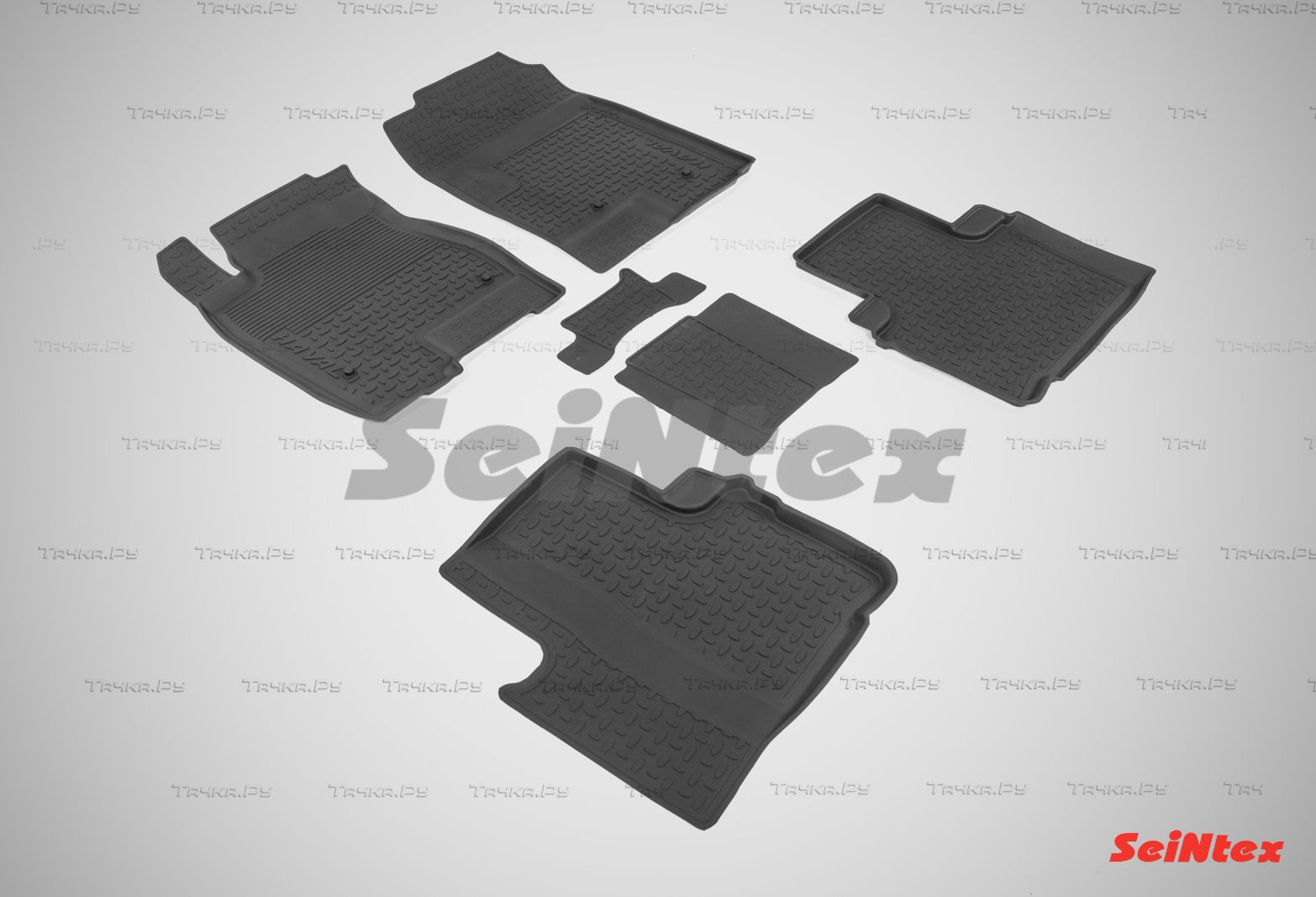 Коврики резиновые Seintex с высоким бортиком для салона Haval H6 2014-2026. Артикул 86467