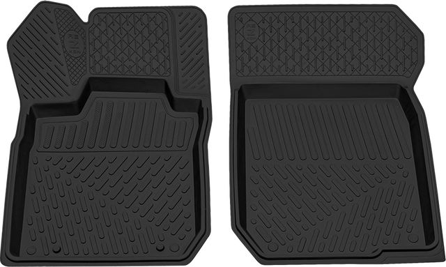 Коврики Rezkon резиновые передние для салона Renault Logan I 2004-2015. Артикул 1529015100