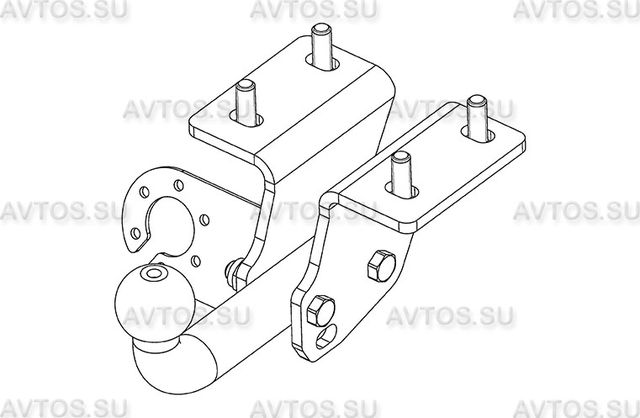 Фаркоп AvtoS для Toyota Sienna III 2010-2020. Артикул TY 43