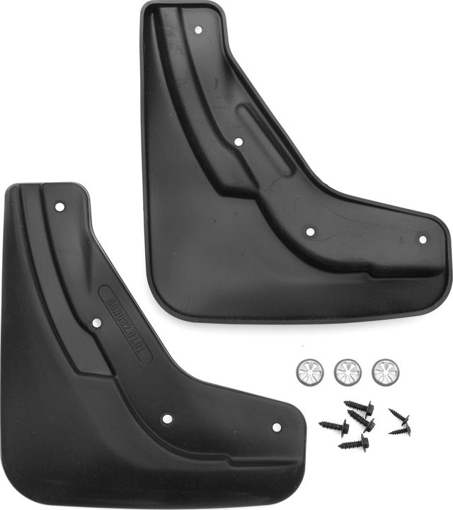 Брызговики Frosch (в коробке) передняя пара (с расширителем арок) для Skoda Karoq 2020-2026. Артикул FROSCH.A0N032.F13