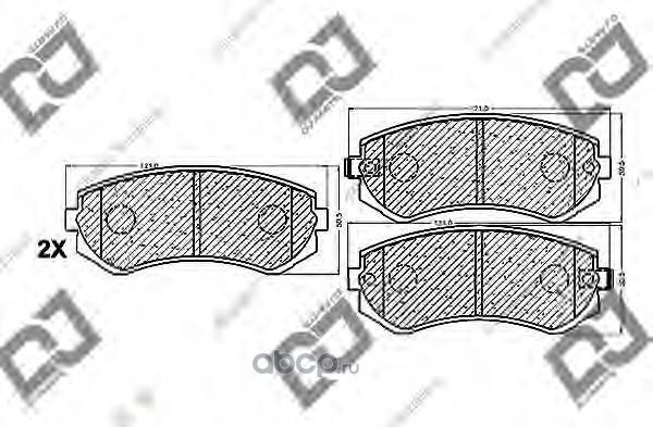 Колодки тормозные дисковые (DJ Parts). Артикул BP1095