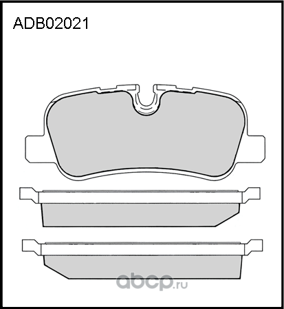 Колодки тормозные дисковые | зад | (Allied Nippon). Артикул ADB02021