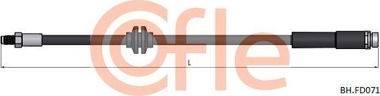 Тормозной шланг Cofle задний для Ford Focus II 2004-2011. Артикул 92.BH.FD071
