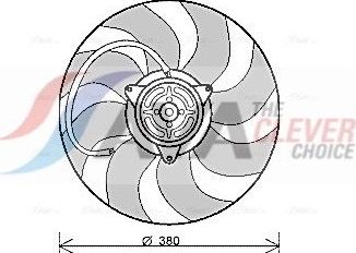 Вентилятор радиатора двигателя AVA (полимерный материал). Артикул AI7513