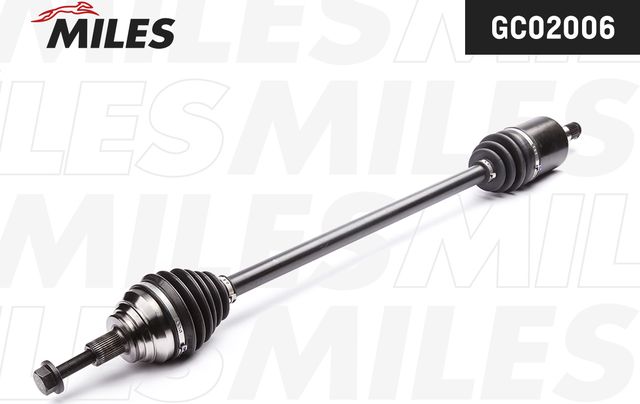 Полуось (привод в сборе, приводной вал) Miles правая для Volkswagen Golf Plus I 2005-2013. Артикул GC02006