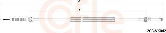 Трос переключения передач КПП Cofle. Артикул 92.2CB.VK042