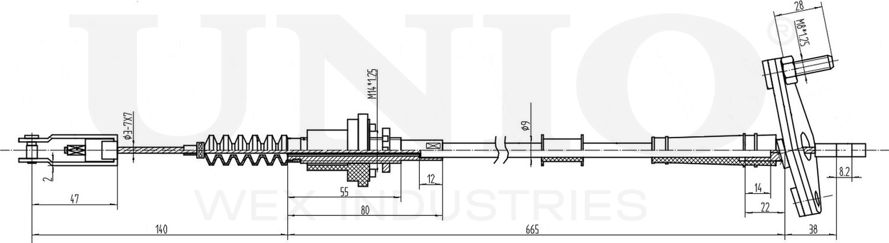 Трос сцепления (Unio). Артикул CAB-20009