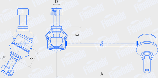 Стойка (тяга) стабилизатора Finwhale. Артикул SL612