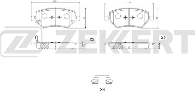 Тормозные колодки Zekkert. Артикул BS-1207