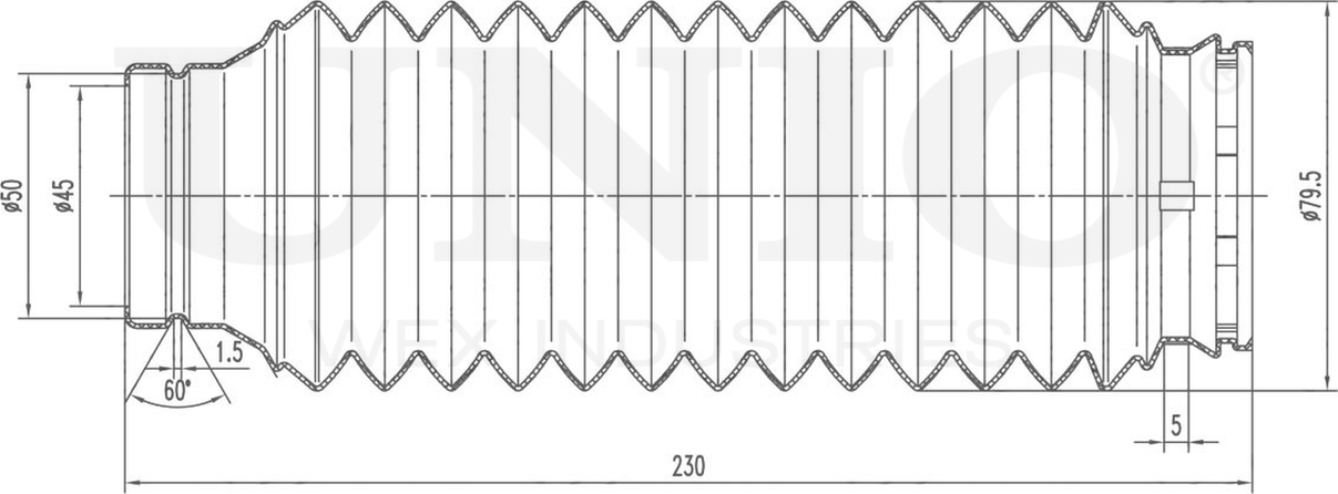 Пыльник амортизатора (Unio). Артикул DUC-10020