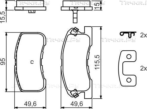 Тормозные колодки Bosch. Артикул 0 986 424 697