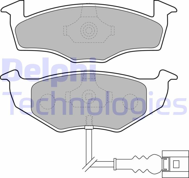 Тормозные колодки Delphi (Low-Metallic). Артикул LP1709
