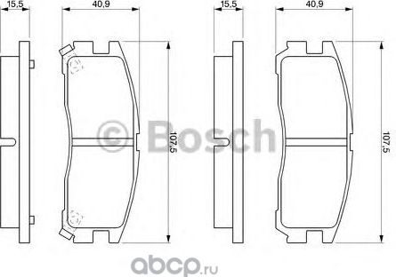 Колодки тормозные (Bosch). Артикул 986461145