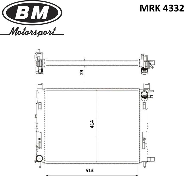 Радиатор RENAULT LOGAN/SANDERO/CLIO 1.2-1.6 10 (BM). Артикул MRK4332