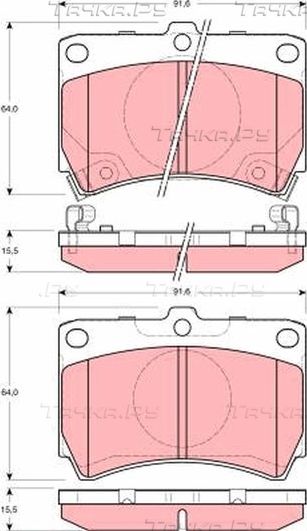 Тормозные колодки TRW. Артикул GDB3206