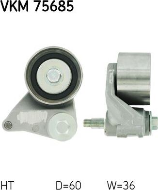 Натяжной ролик (натяжитель) ремня ГРМ SKF. Артикул VKM 75685