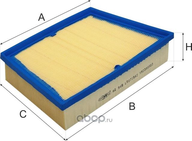 Фильтр воздушный LAND ROVER RANGE ROVER 2.0D 14- (Goodwill). Артикул AG 948