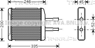 Радиатор отопителя (печки) AVA для Chevrolet Epica I 2005-2012. Артикул DW6059