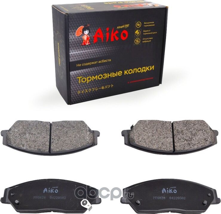 Колодки TOYOTA Camry (2002-2009) / GEELY Emgrand (2012-2018) передние (Aiko). Артикул PF0828