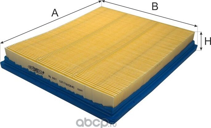 Воздушный фильтр GoodWill. Артикул AG 001