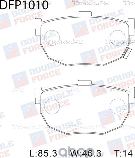 Колодки тормозные дисковые Double Force Double Force. Артикул DFP1010