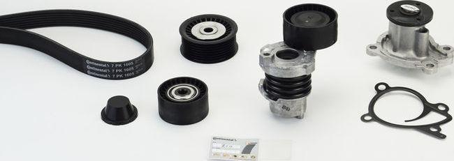 Комплект поликлинового ремня (с водяным насосом) DACIA  DOKKER ContiTech. Артикул 7PK1605WP1