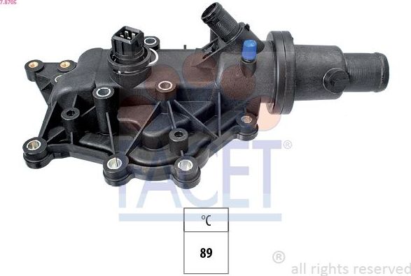 Термостат (в сборе) Facet Made in Italy - OE Equivalent для Renault Wind 2010-2013. Артикул 7.8705