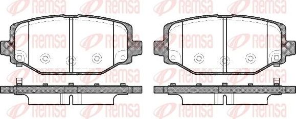 Тормозные колодки Remsa задние для Dodge Journey I 2008-2026. Артикул 1483.04