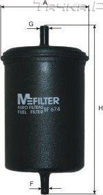 Топливный фильтр MFilter для Volkswagen Passat B7 2010-2014. Артикул BF 674
