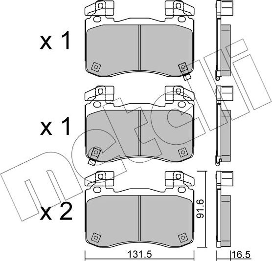 Тормозные колодки Metelli. Артикул 22-1306-0