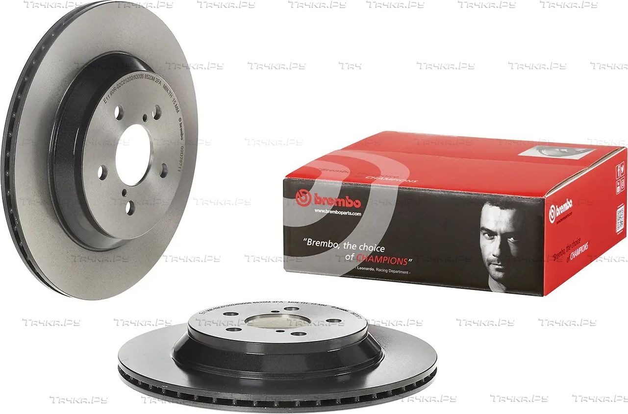 Тормозной диск Brembo PRIME LINE - UV Coated задний для Subaru Impreza V 2016-2026. Артикул 09.D767.11