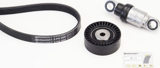 Приводной ремень поликлиновой с роликами (комплект) ContiTech для BMW Z3 I 1998-2000. Артикул 5PK906K2