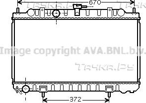 Радиатор охлаждения двигателя AVA. Артикул DN2245