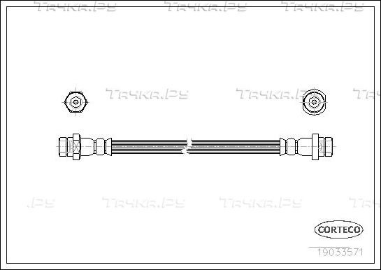 Тормозной шланг Corteco передний передний для Volkswagen Phaeton I 2002-2016. Артикул 19033571