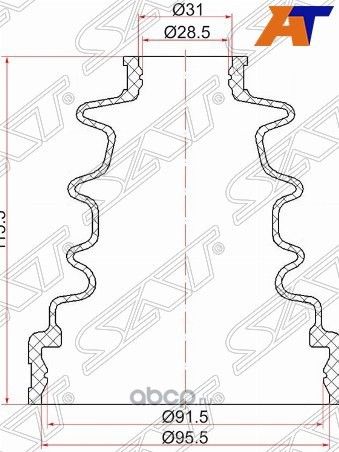 ПЫЛЬНИК ШРУСА C-1116 (SAT). Артикул C1116