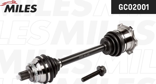 Полуось (привод в сборе, приводной вал) Miles передняя правая для Audi A6 I (C4) 1994-1997. Артикул GC02001